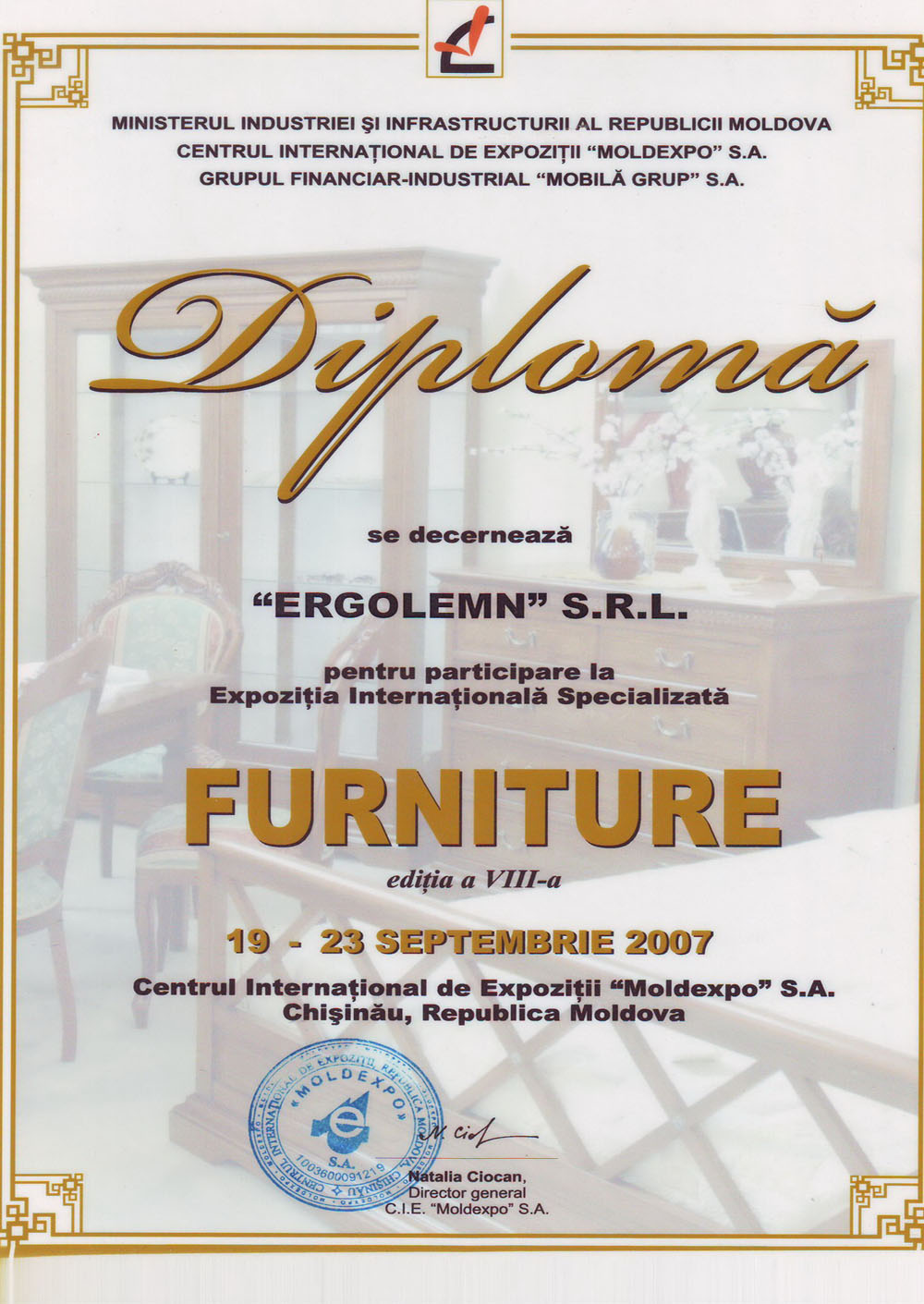 certificat mobila Chisinau Ergolemn